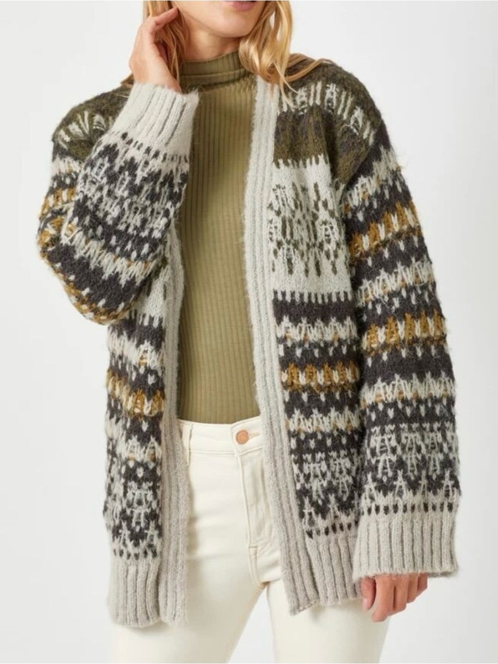 Mystree chunky knit cardigan oversized large
